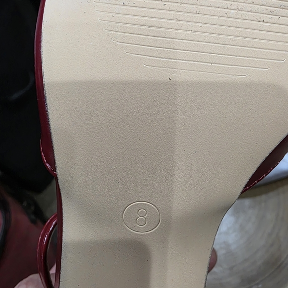 Chic Maroon Ankle Strap Heels - Picture 5 of 9